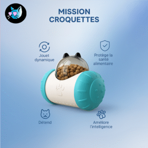 Mission Croquettes : Jouet distributeur interactif pour chien et chat
