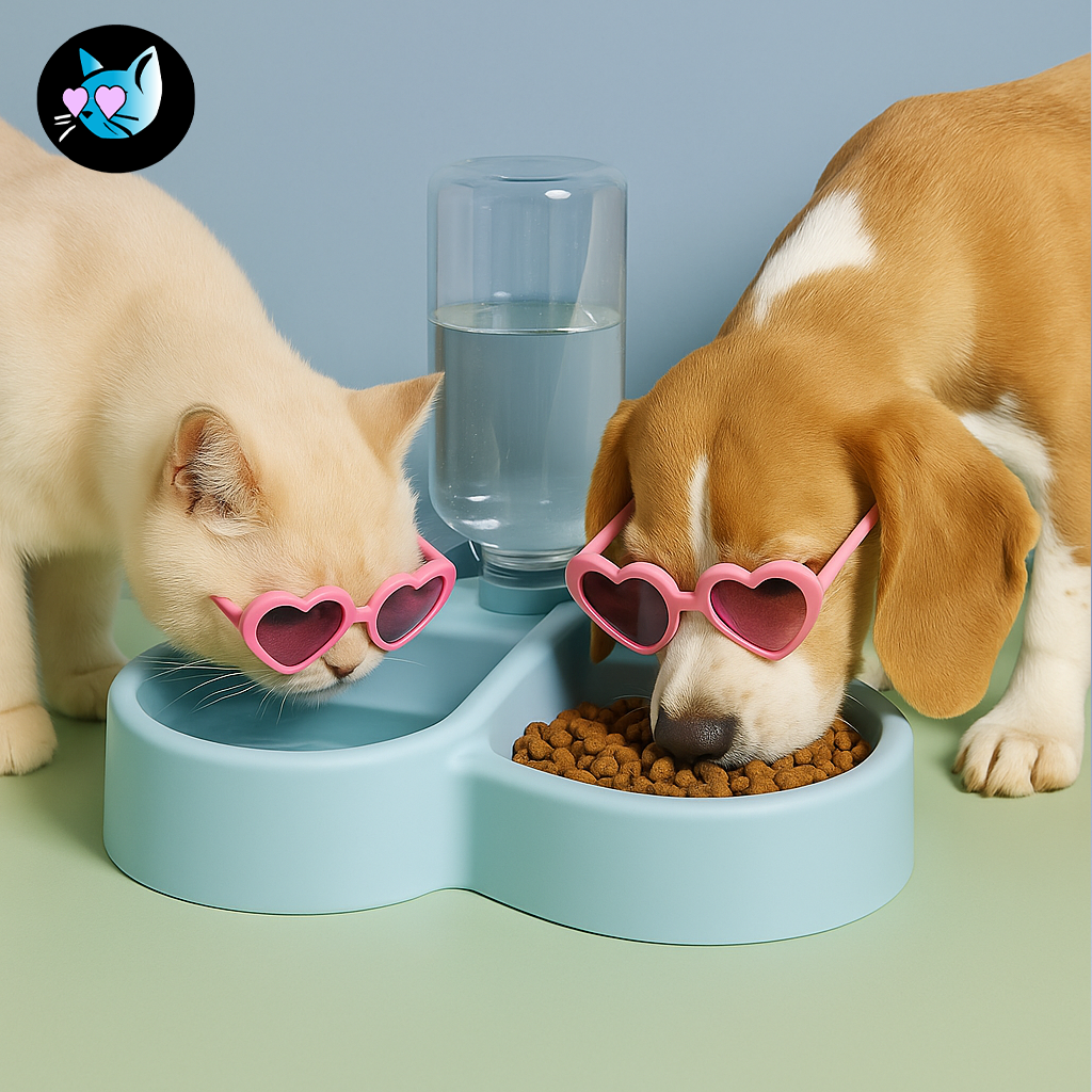 Croq & Glou : Gamelle 2-en-1 pour chiens et chats