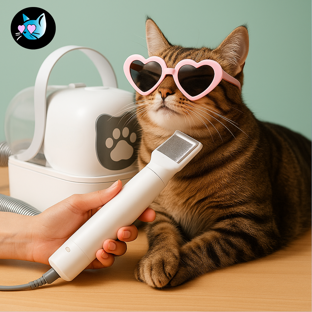 BlueCare: Appareil de toilettage animaux avec aspirateur 7-en-1 haut de gamme