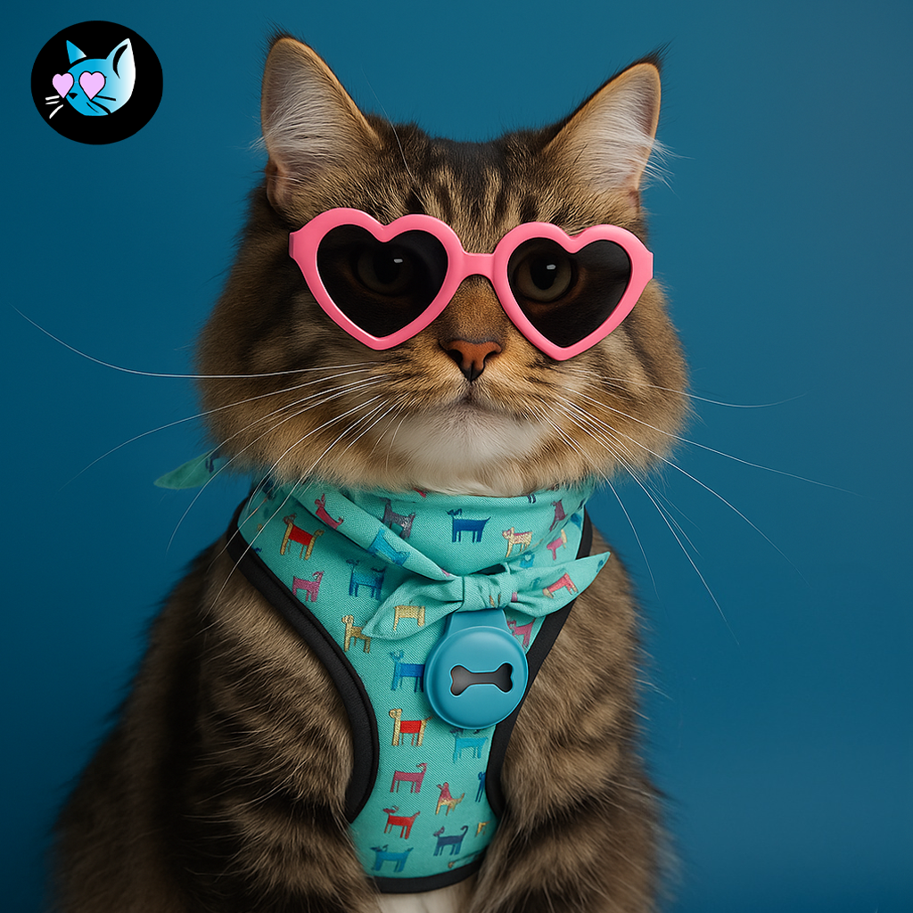 Blue Mood — Harnais imprimé chien 6 pièces pour des balades confortables