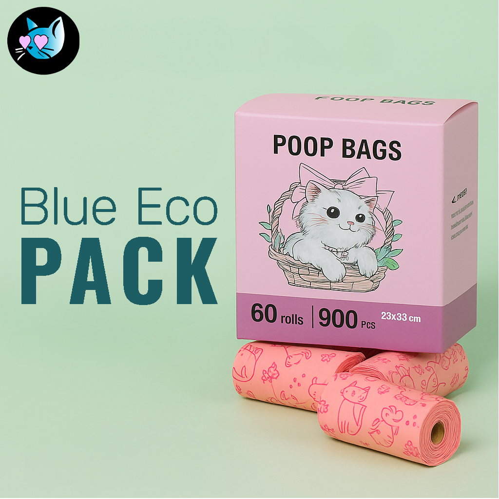 Blue Eco Pack — Sacs hygiène biodégradables et parfumés pour animaux