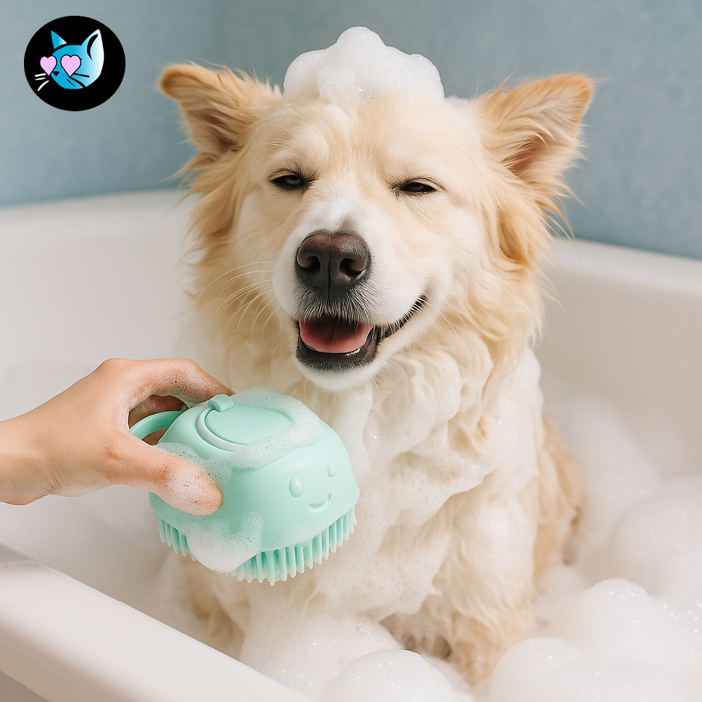 Caresse Moussante: Brosse de bain et massage pour chien et chat – Image 2