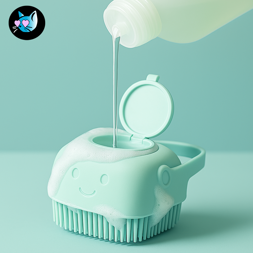 Caresse Moussante: Brosse de bain et massage pour chien et chat – Image 4