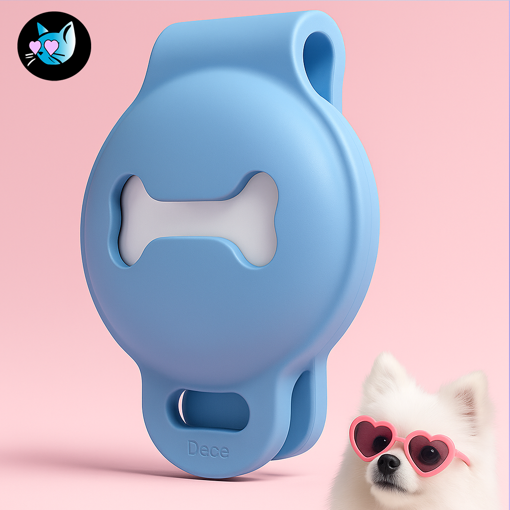 Blue Pocket Tag — Protection Airtag discrète et sécurisée pour le suivi de votre animal