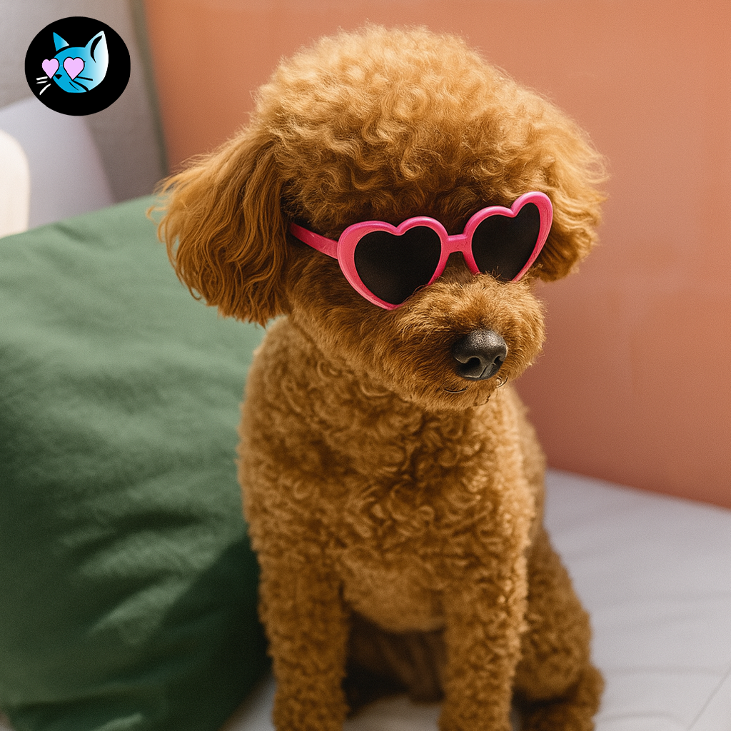 Blue Eyes — Lunettes de soleil cœur pour chiens et chats